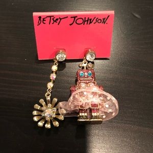Betsey Johnson Robot Earrings